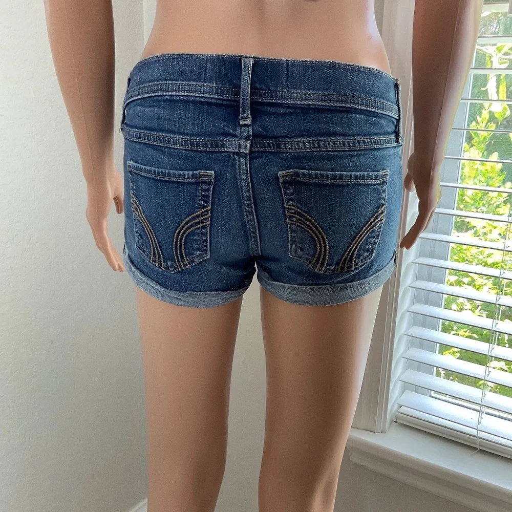 HOLLISTER short shorts Sz 1 blue - Picture 5 of 8